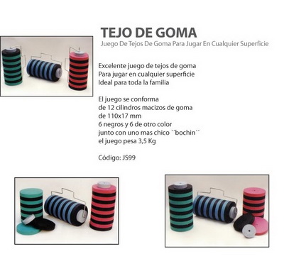 JUG LV TEJOS DE GOMA C/CONTAD.