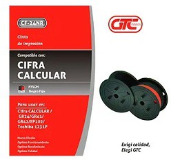 CINTA MAQ CIFRA GTC NEGRO/ROJO