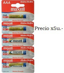 PILAS MAXELL AAA ALCALINA x5