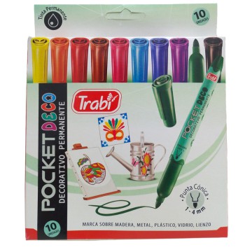MARCADOR TRABI POCKET DECO CJx10