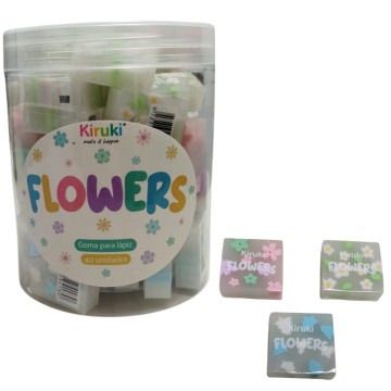 GOMA BORRAR KIRUKI FLOWERS x40