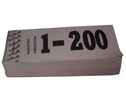 TALONARIO GUARDARROPA  1-200