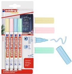 MARCADOR EDDING P/VIDRIO 4085/4 PASTEL