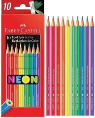 LAPIZ COLOR FABER NEON x10L