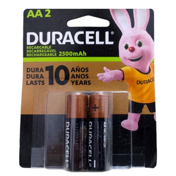 PILAS DURACELL RECARG AA x2