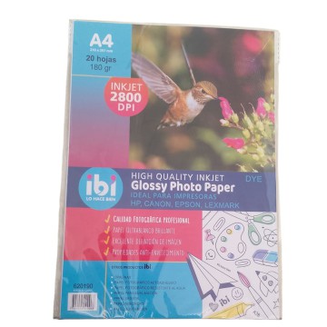 PAPEL FOTOGR INKJET 180grs A4