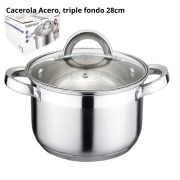 BZ CACEROLA ACERO 28cm KV-2248