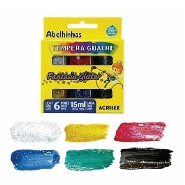 TEMPERA AX Cjx6 COL 15 ml GLIT