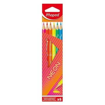 LAPIZ COLOR MAPED NEON x 6 LARGO
