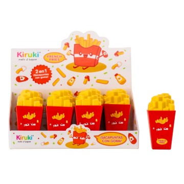 SACAPUNTAS KIRUKI PAPAS FRITAS x12 C/GOMA