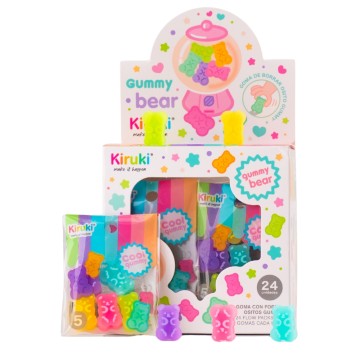 GOMA BORRAR KIRUKI GUMMY BEAR x24u