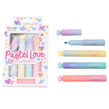 RESALTADOR KIRUKI PASTEL LOVE x4 180009