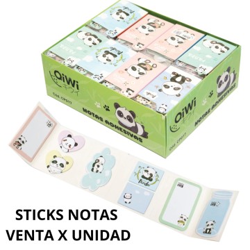 STICK NOTE QIWI PANDA CP017 LIBRITO