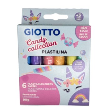 PLASTILINA GIOTTO CANDY x 6 SURT