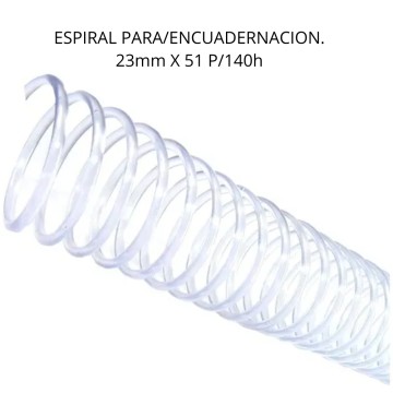ESPIRAL P/ENCUADERNACION. 23mm X51 P/140h