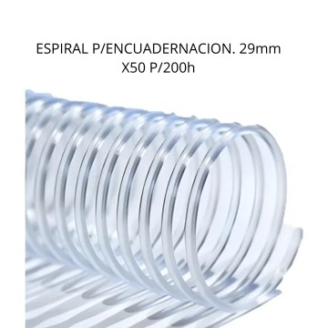 ESPIRAL P/ENCUADERNACION. 29mm X50 P/200h