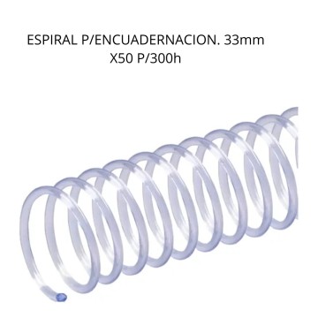 ESPIRAL P/ENCUADERNACION. 33mm X50 P/300h