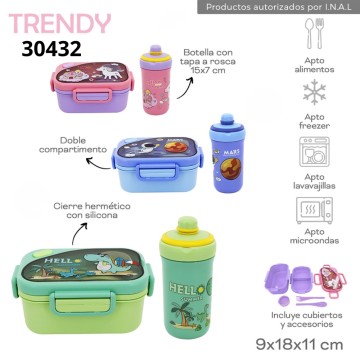 LUNCHERA TRENDY 30432 + VASO