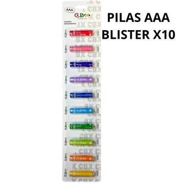 PILAS CBX AAA ALCALINA x10
