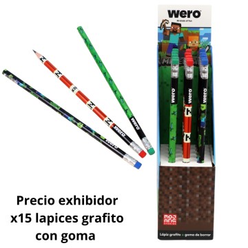 WERO LAPIZ C/GOMA MINECRAFT WE4353