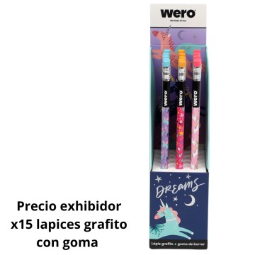 WERO LAPIZ C/GOMA UNICORNIOS WE4357