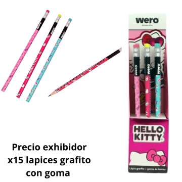 WERO LAPIZ C/GOMA HELLO KITTY WE4351