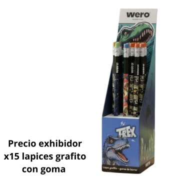 WERO LAPIZ C/GOMA DINO WE4356