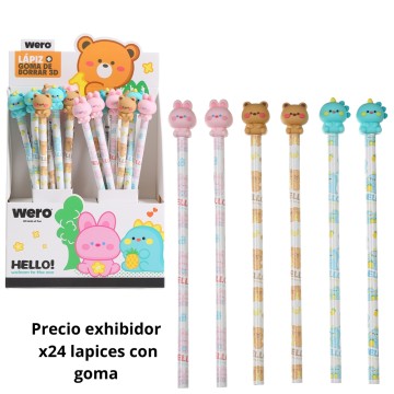 WERO LAPIZ C/GOMA HELLO WE4298