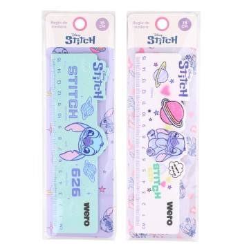 WERO REGLA MADERA 15cm STITCH WE4316