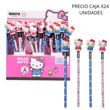 WERO LAPIZ C/GOMA HELLO KITTY WE4302