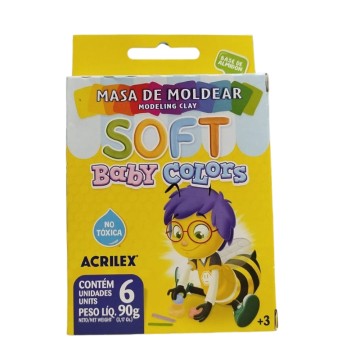 PLASTILINA AX SOFT BABY x 6u