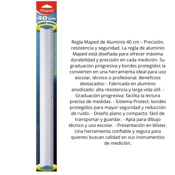 REGLA MAPED ALUMINIO 40cm BLISTER