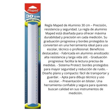 REGLA MAPED ALUMINIO 30cm BLISTER