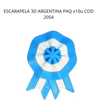 ESCARAP 3D ARGENTINA PAQ x10u COD 2054