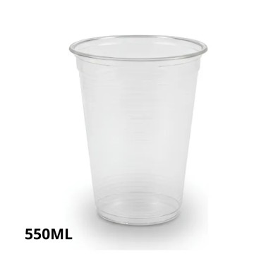 COT VASO PLASTICO x 50u 550ml TRANSPARENTE