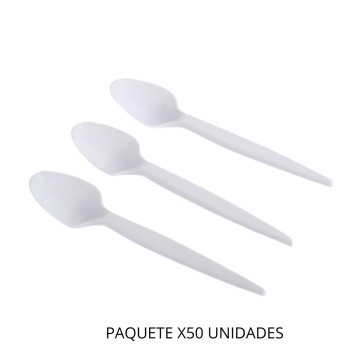 COT CUCHARITA x 50u SOBREMESA BLANCA