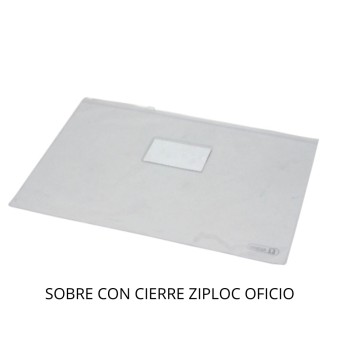 SOBRE PLAST. OF C/CI-ZIP (x12)