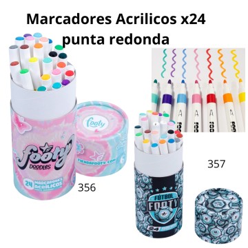 REG FOOTY MARC ACRILICO POTE x 24u LIB356/357