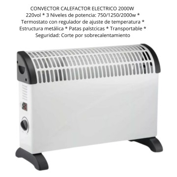 BZ ELEC CONVECTOR DL2000 ELECTRICO 2000W