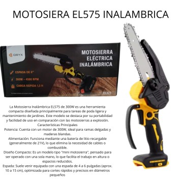 BZ ELEC MOTOSIERA EL575 INALAMBRICA