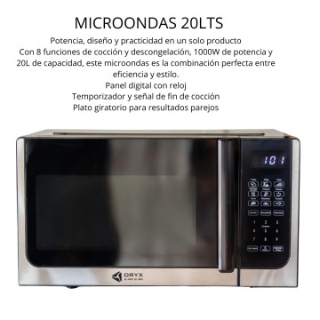 BZ ELEC HORNO MICROONDAS OR-MIC01 20Lt 1000W