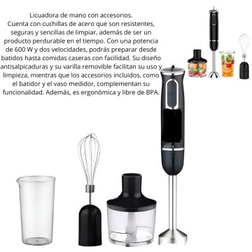 BZ ELEC LICUADORA HB-6005 D/MANO C/ACC
