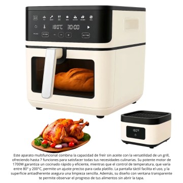 BZ ELEC FREIDORA AIRE OR935A-1 2en1 1700W