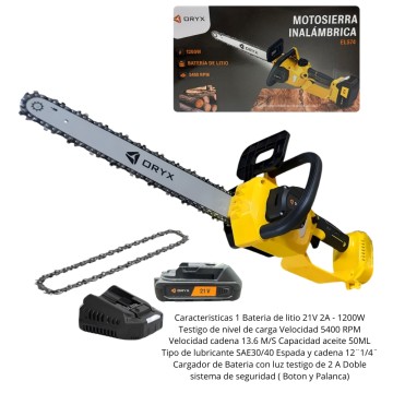 BZ ELEC MOTOSIERRA EL574 INALAMBRICA 1200W