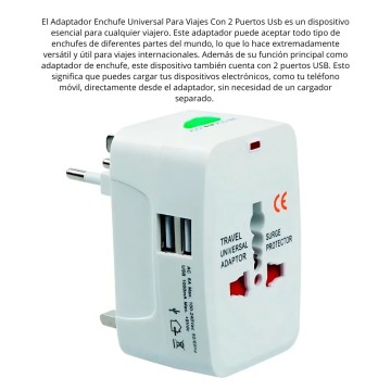 COMP ADAPTADOR ADP-02-BL C/2 PUERTOS USB