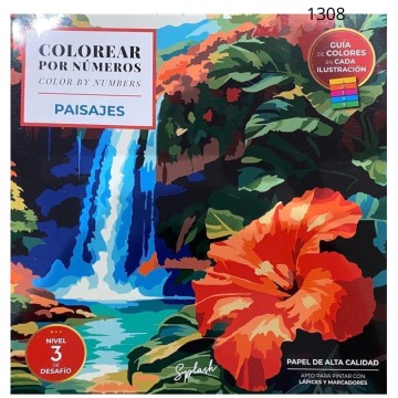 LIBRO SPLASH COLOREAR POR NUMEROS 1307/1308