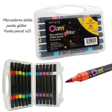 MARC OLAMI GLITTER DOBLE PUNTA x12 MGDP412