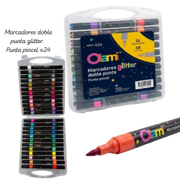 MARC OLAMI GLITTER DOBLE PUNTA x24 MGDP424