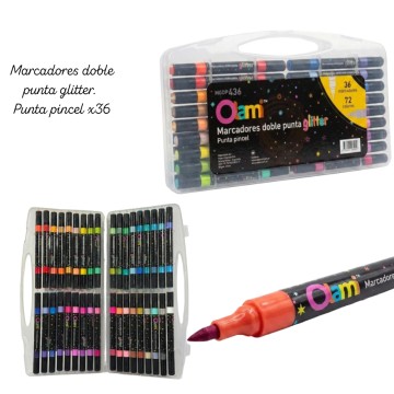 MARC OLAMI GLITTER DOBLE PUNTA x36 MGDP436