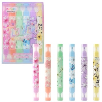 RESALTADOR KIRUKI DECORADO Y PERFUMADOS x 6 180012